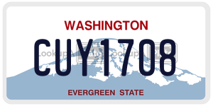 CUY1708  license plate in WA