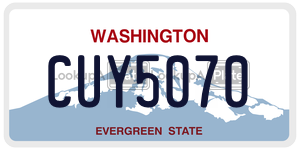 CUY5070  license plate in WA