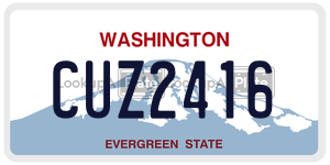 CUZ2416  license plate in WA
