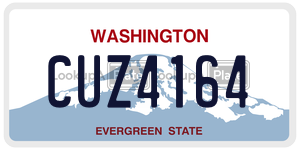 CUZ4164  license plate in WA