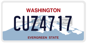 CUZ4717  license plate in WA