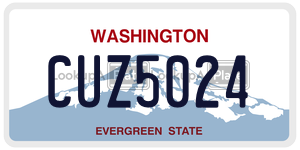 CUZ5024  license plate in WA