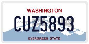 CUZ5893  license plate in WA