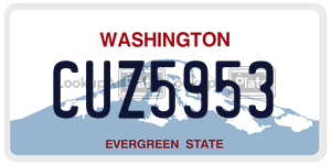 CUZ5953  license plate in WA