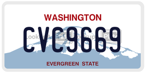CVC9669  license plate in WA