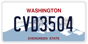 CVD3504 license plate in Washington