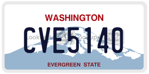 CVE5140  license plate in WA