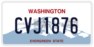 CVJ1876  license plate in WA
