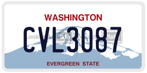 CVL3087  license plate in WA