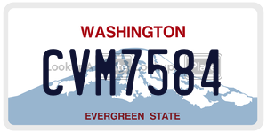 CVM7584  license plate in WA
