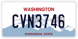 CVN3746  license plate in WA
