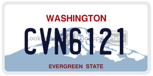 CVN6121  license plate in WA