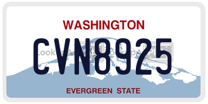 CVN8925  license plate in WA