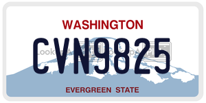 CVN9825  license plate in WA