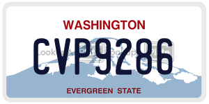 CVP9286  license plate in WA