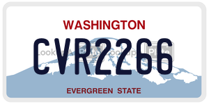 CVR2266 license plate in Washington