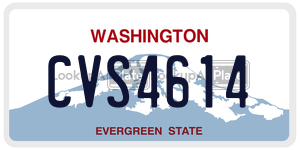 CVS4614  license plate in WA