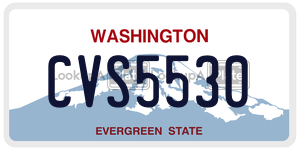 CVS5530  license plate in WA