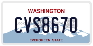 CVS8670  license plate in WA