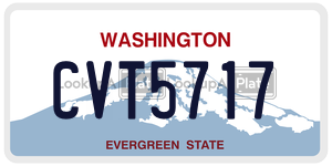 CVT5717  license plate in WA