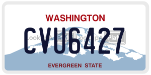 CVU6427  license plate in WA