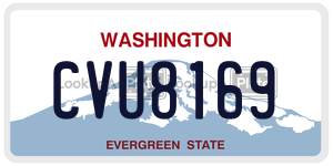 CVU8169  license plate in WA