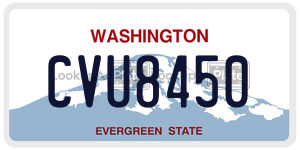 CVU8450  license plate in WA