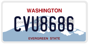CVU8686 license plate in Washington