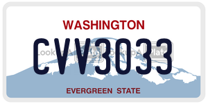 CVV3033  license plate in WA