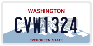 CVW1324  license plate in WA