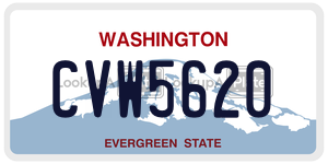 CVW5620  license plate in WA