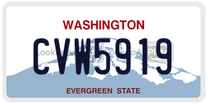 CVW5919  license plate in WA