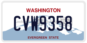 CVW9358 license plate in Washington