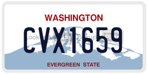 CVX1659  license plate in WA