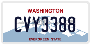 CVY3388 license plate in Washington