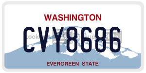 CVY8686 license plate in Washington