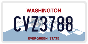 CVZ3788  license plate in WA