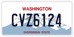 CVZ6124  license plate in WA