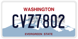 CVZ7802  license plate in WA