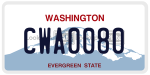 CWA0080  license plate in WA