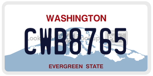 CWB8765  license plate in WA