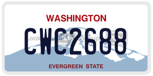 CWC2688  license plate in WA