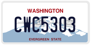 CWC5303  license plate in WA