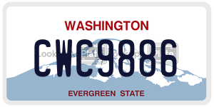 CWC9886  license plate in WA