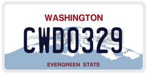 CWD0329  license plate in WA