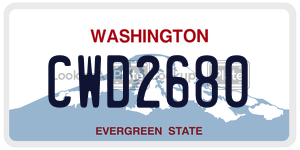 CWD2680  license plate in WA
