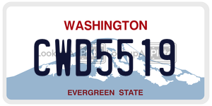CWD5519  license plate in WA