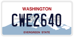 CWE2640 license plate in Washington