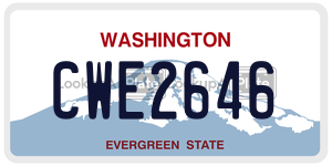 CWE2646  license plate in WA