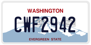 CWF2942  license plate in WA